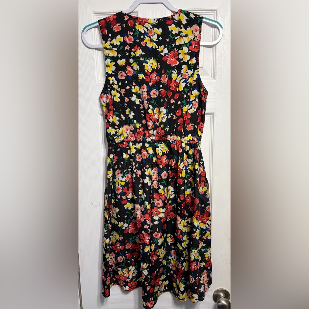 BeBop Floral Mini Dress - Black, Red, Yellow - Picture 3 of 3